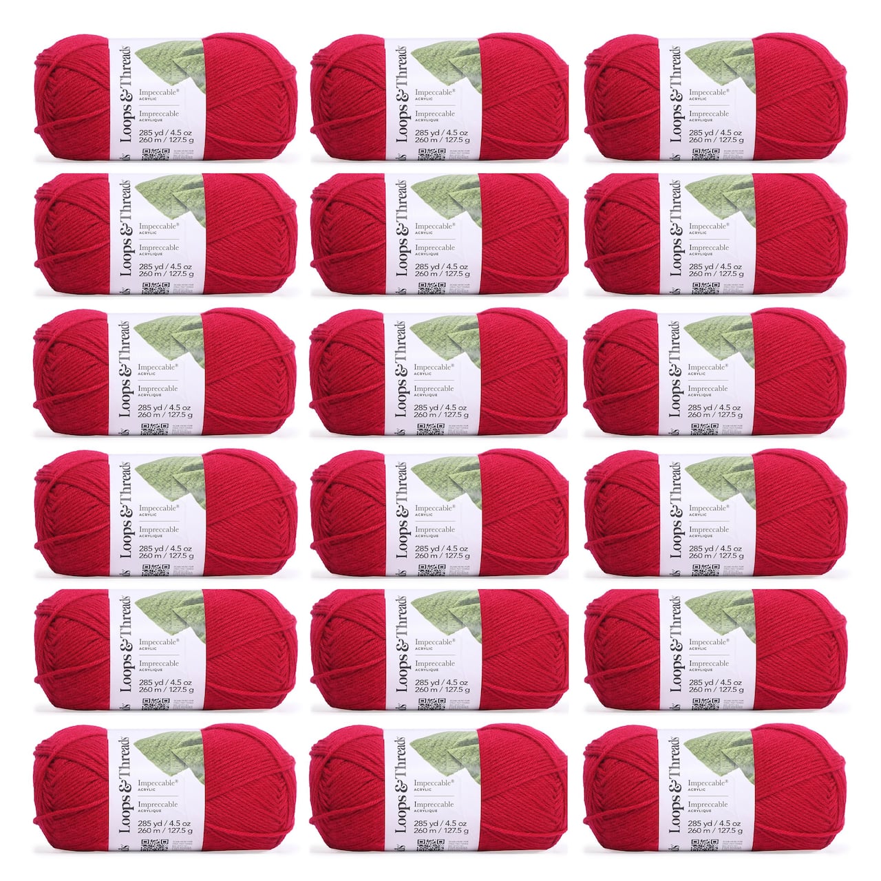 18 Pack: Impeccable® Solid Yarn by Loops & Threads®